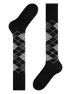 Burlington Argyle-patterned Knee-high Socks In Black