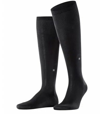 BURLINGTON BURLINGTON CARDIFF BLACK KNEE-HIGH SOCKS