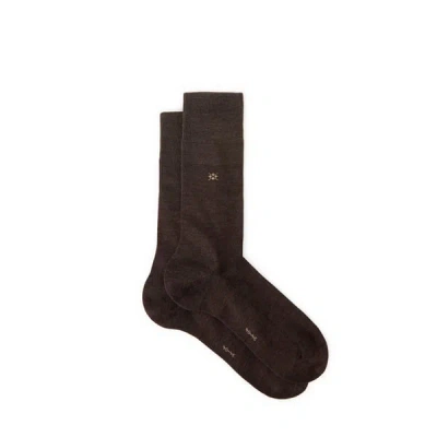 Burlington Chaussettes Unies En Laine In Brown