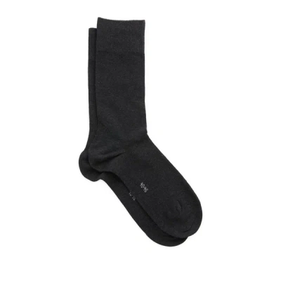 Burlington Cotton Lisle Mid-calf Socks In Black