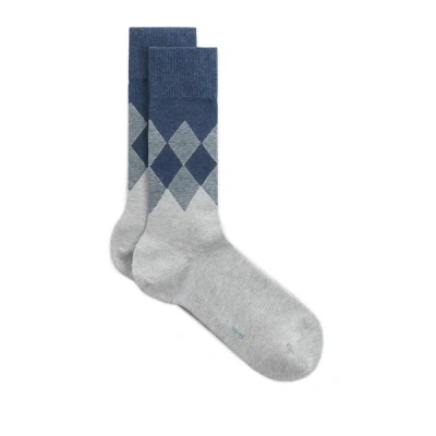 Burlington Cotton Lisle Mid-calf Socks In Grey
