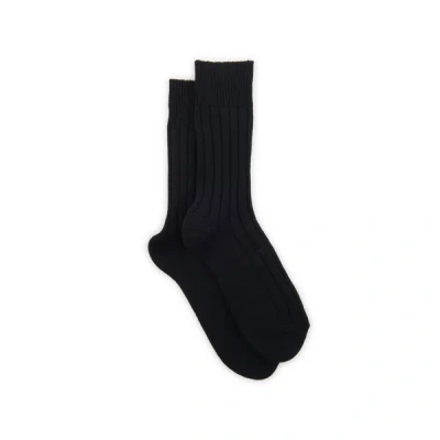 Burlington Dover Mid-calf Wool Socks In Black