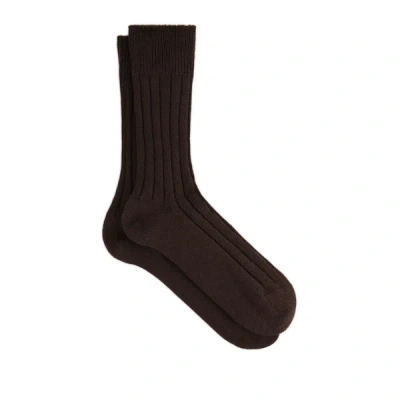 Burlington Dover Mid-calf Wool Socks In Brown