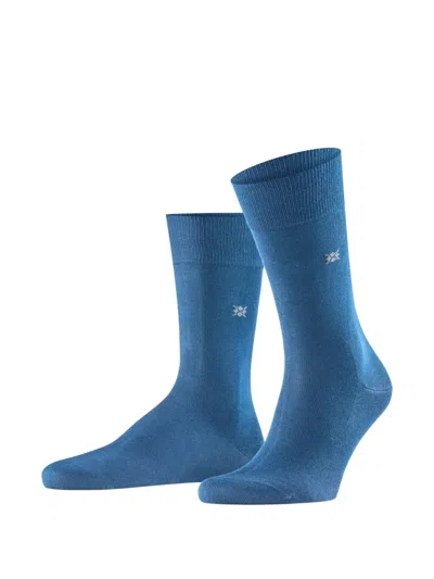 Burlington Logo-detail Socks In Blue