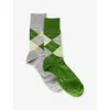 Burlington Mens Sortiment Argyle-pattern Pack Of Two Stretch Cotton-blend Socks