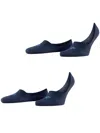 Burlington Pack Of 2 Invisible Socks In Blue