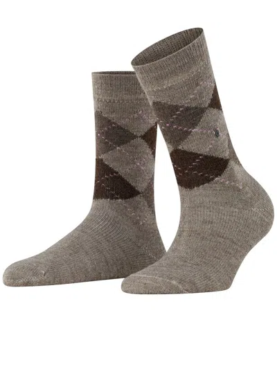 Burlington Whitby Brown Womens Socks