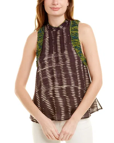 Burning Torch Siren Silk Tank Top In Purple