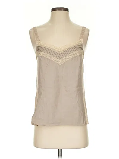 Pre-owned Burning Torch Sleeveless Blouse In Tan