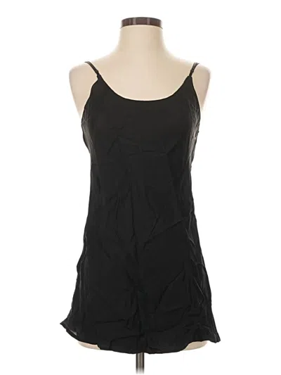 Pre-owned Burning Torch Sleeveless Top Black Halter Neckline Tops