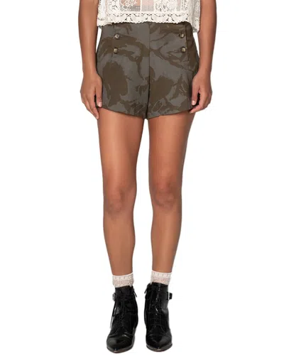 Burning Torch Upcycled Jungle Short In Green