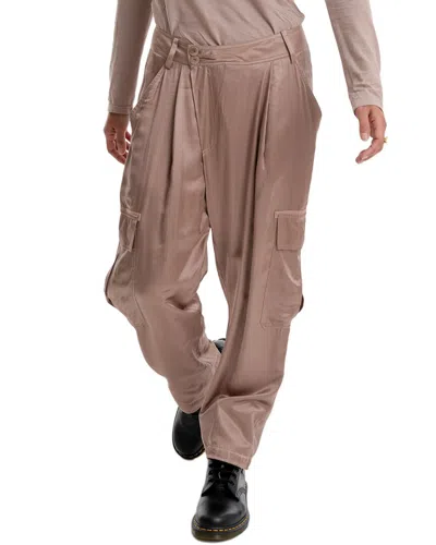 Burning Torch Valentine Silk-blend Cargo Pant In Neutral