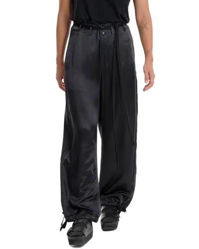 Burning Torch Valentine Silk-blend Cinched Pant In Black