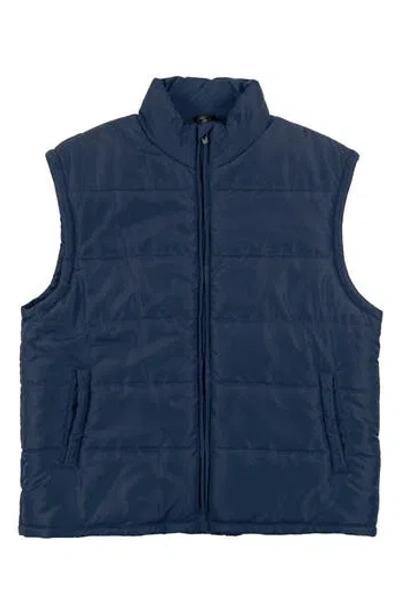 Burnside Brooklyn Quilted Vest In Blue