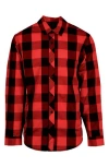 Burnside Buffalo Plaid Flannel Button-up Shirt In Red