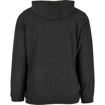Burnside Comfy Polar Fleece Hoodie In Charcoal
