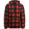 Burnside Comfy Polar Fleece Hoodie In Red
