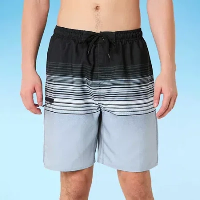 Burnside E-board Mens Quick Dry Striped Swim Shorts In Black