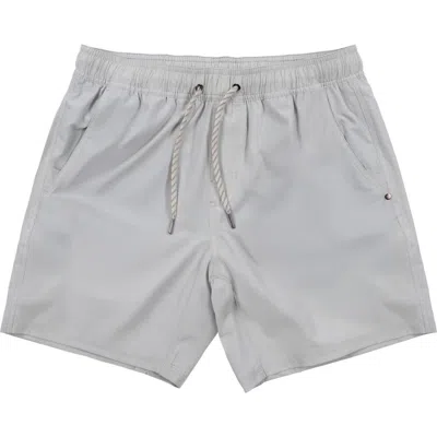 Burnside Elastic Waist Shorts With Liner In Gray