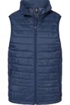Burnside Elemental Puffer Vest In Blue