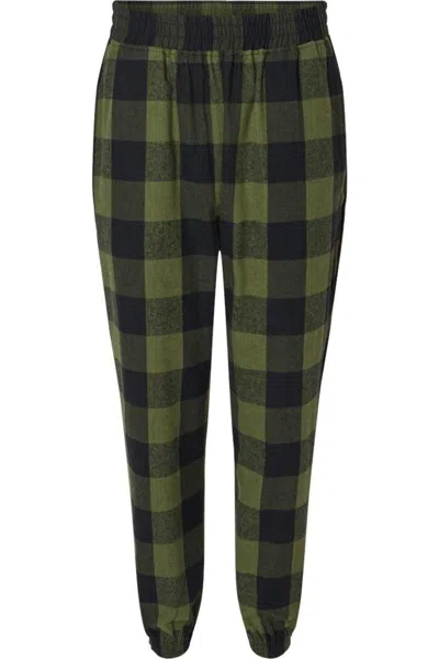 Burnside Flannel Jogger In Multi