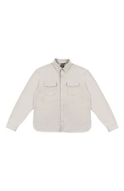 Burnside Fleece Shirt Jacket In Neutral