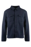 Burnside Fleece Shirt Jacket In Navy
