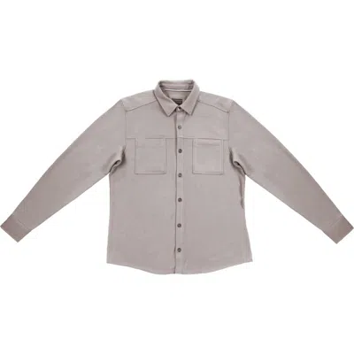Burnside Heavyweight Shirt Jacket In Gray