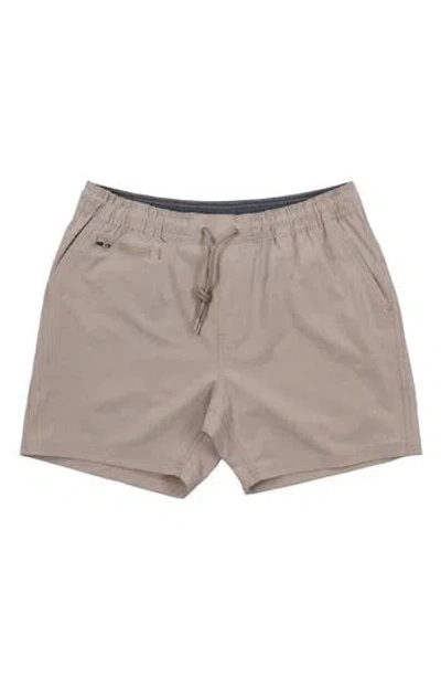 Burnside Hybrid Elastic Waist Shorts In Brown