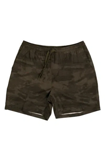 Burnside Hybrid Stretch Shorts In Brown