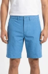 Burnside Hybrid Stretch Shorts In Blue