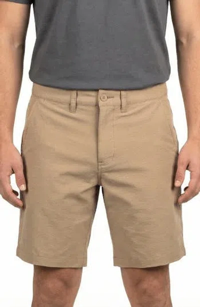 Burnside Hybrid Stretch Shorts In Brown