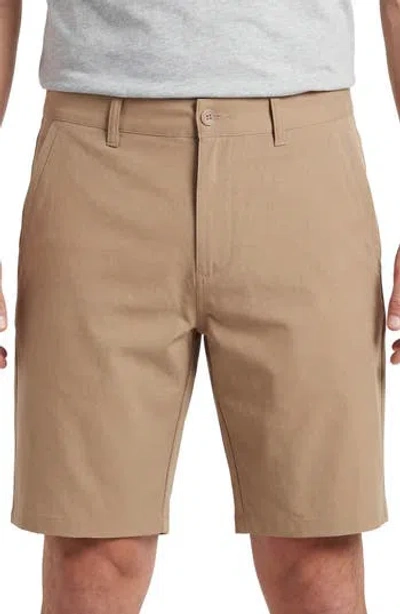 Burnside Hybrid Stretch Shorts In Brown
