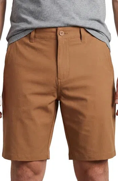 Burnside Hybrid Stretch Shorts In Brown