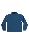 Burnside Jacquard Henley Sweatshirt In Blue