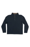 Burnside Jacquard Henley Sweatshirt In Blue