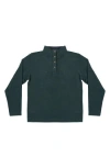 Burnside Jacquard Henley Sweatshirt In Green