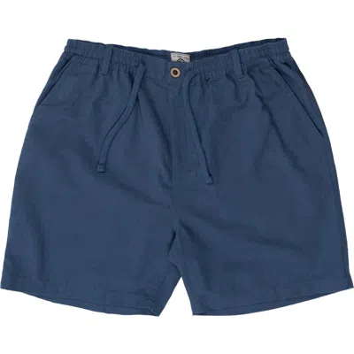 Burnside Linen & Cotton Blend Shorts In Blue