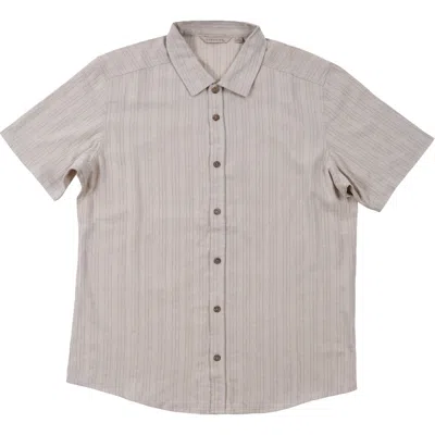 Burnside Linen Blend Button-up Shirt In Brown