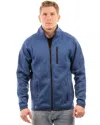 Burnside Knit Sweater Jacket In Heather Navy