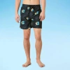 Burnside Mens Swim Trunks In Blue