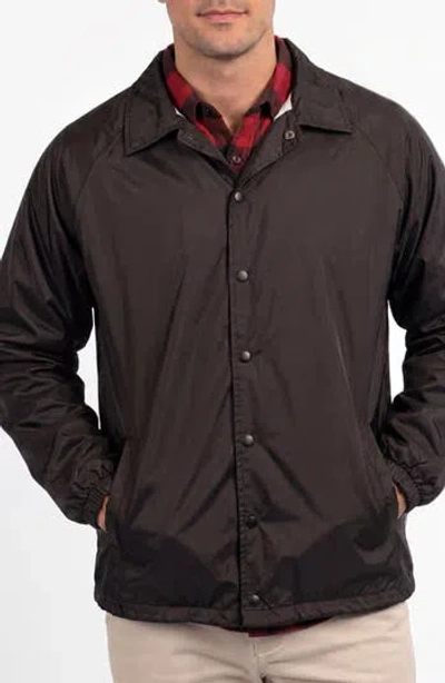 Burnside Mentor Water Repellent Windbreaker In Black