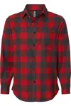 Burnside Open Pocket Long Sleeve Flannel Shirt In Multi