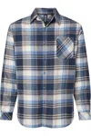 Burnside Open Pocket Long Sleeve Flannel Shirt In Multi