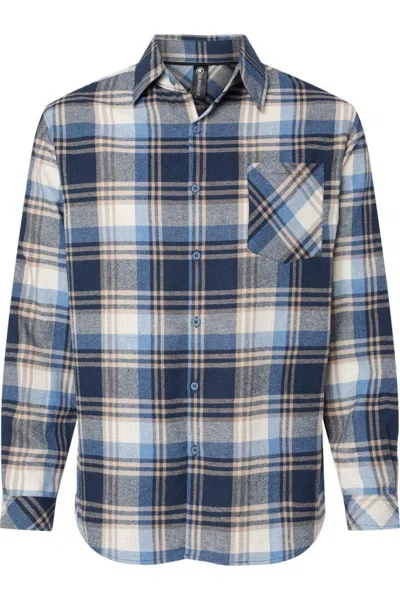Burnside Open Pocket Long Sleeve Flannel Shirt In Multi