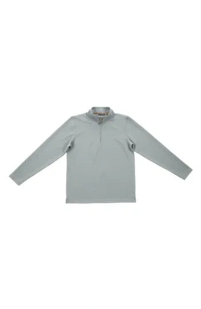 Burnside Ottoman Textured Quarter-zip Pullover In Faded Sage