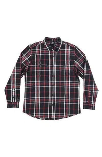 Burnside Plaid Flannel Button-up Shirt In Multi