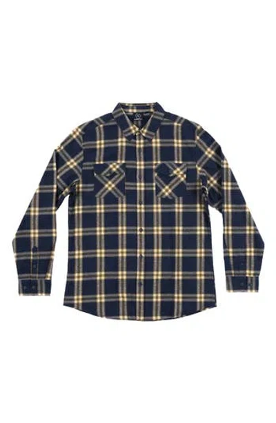 Burnside Plaid Flannel Button-up Shirt In Blue