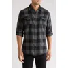 Burnside Plaid Flannel Shirt In Black