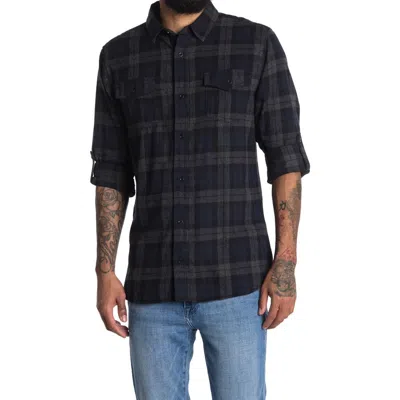 Burnside Plaid Flannel Shirt In Black